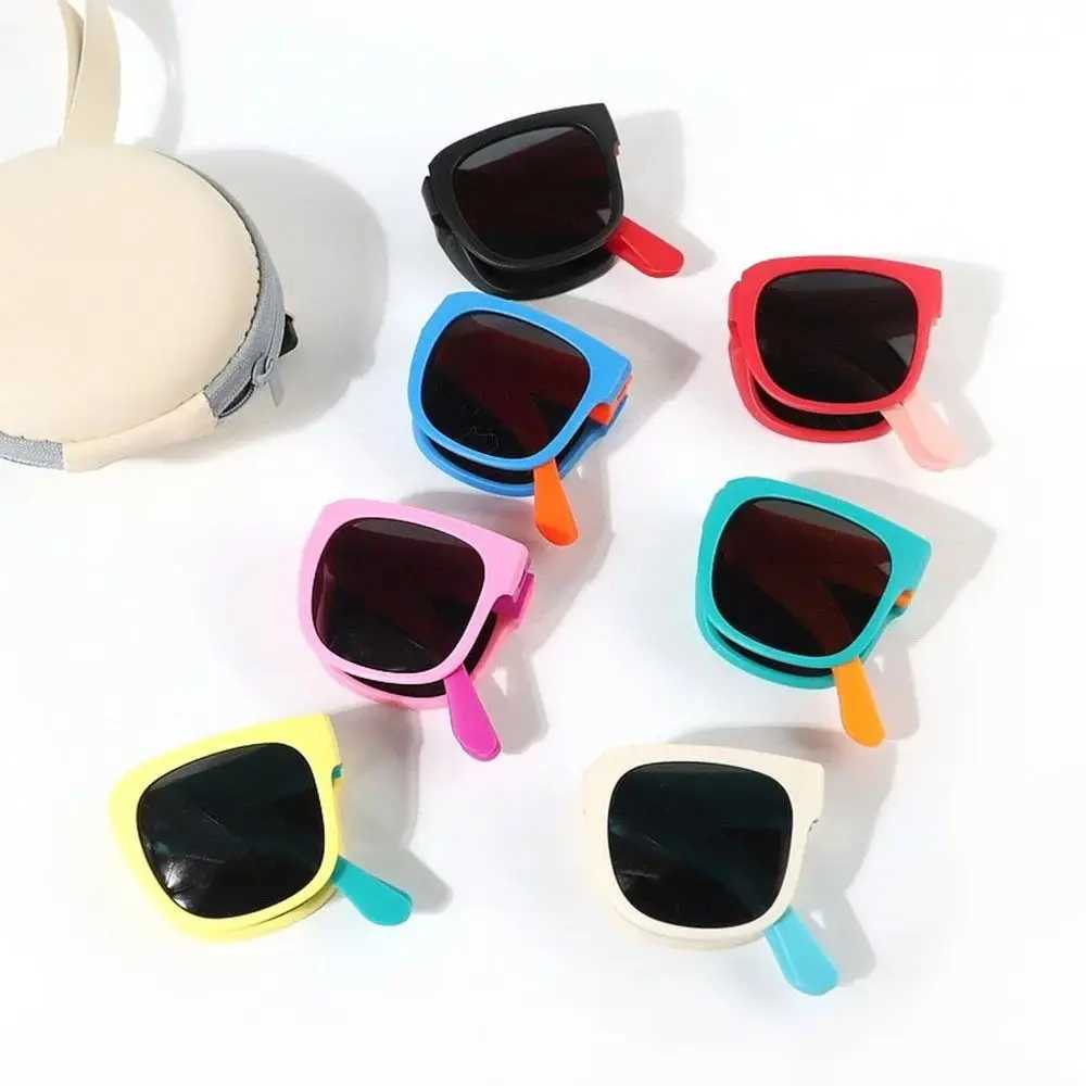 Square frame childrens sunglasses fashionable UV 400 outdoor folding sunglasses childrens glasses W250109