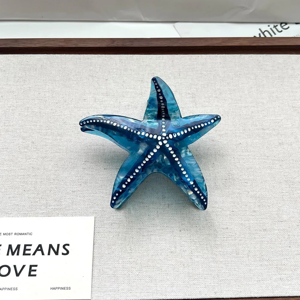 DuoShang Summer Ocean Series Starfish Hair Claw Acetate Claw Clips Spliced Starfish Crab Hair Clips for Women Hair Accessories 250103