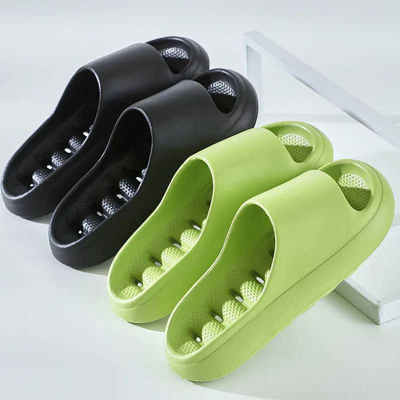 New Arrival Bathroom slippers quick drying shower hollow indoor summer soft EVA shoes anti slip flip cover T250108