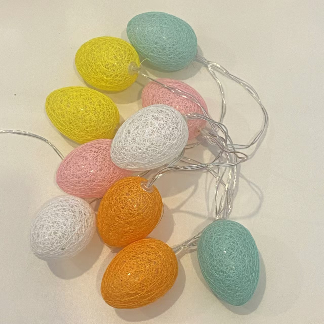 LED lights Easter decorative lights string cotton eggs holiday creative lights string party funny night lights atmosphere lights printed egg
