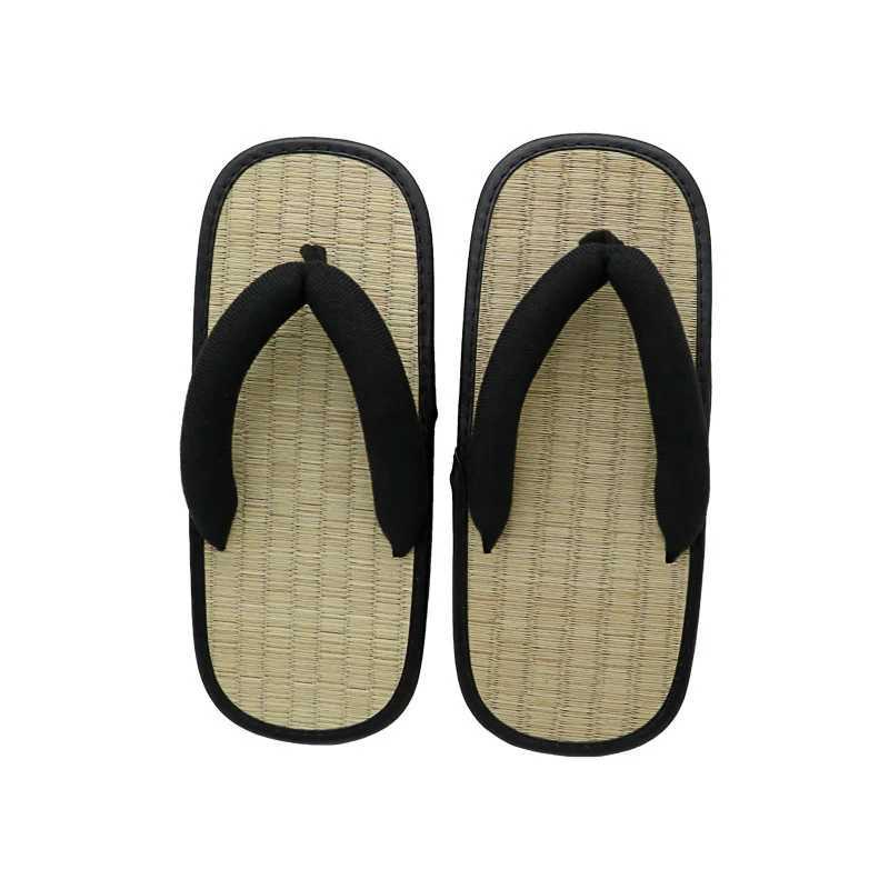 New Arrival Grass ruffled edges mens flip cover summer slider Y-shaped clip slider sandals open toe Japanese thick soled slider T250108