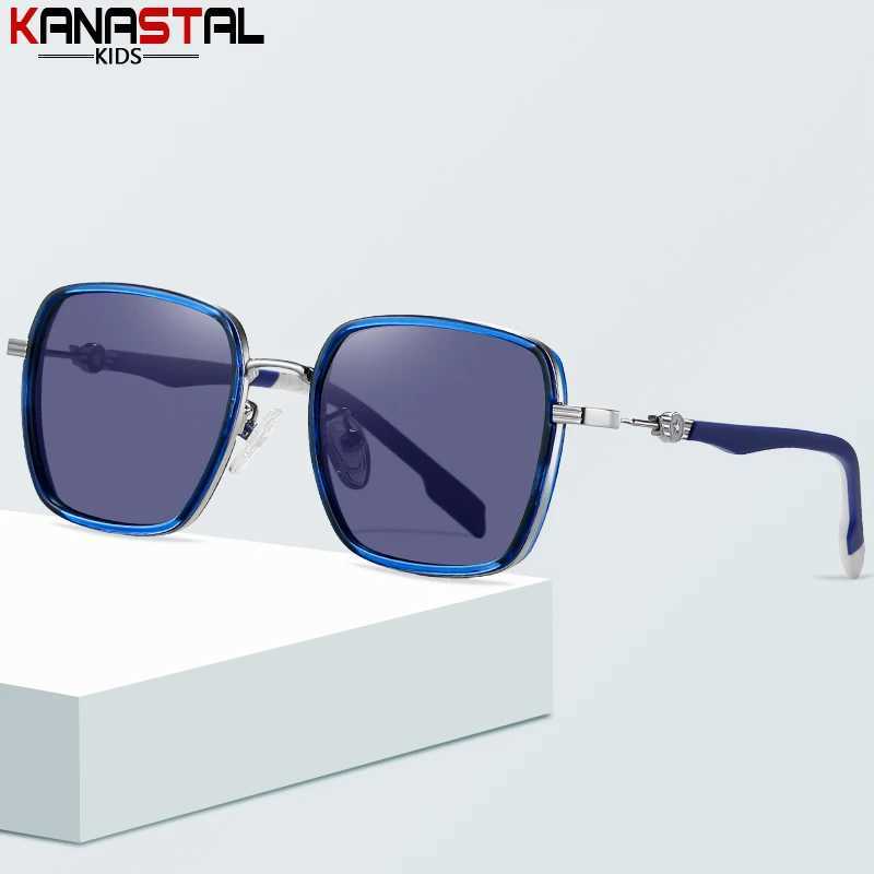 Childrens polarized sunglasses childrens UV400 sunglasses TR90 metal eyeglass frames sports sunglasses goggles anti glare sunshade glasses W250109