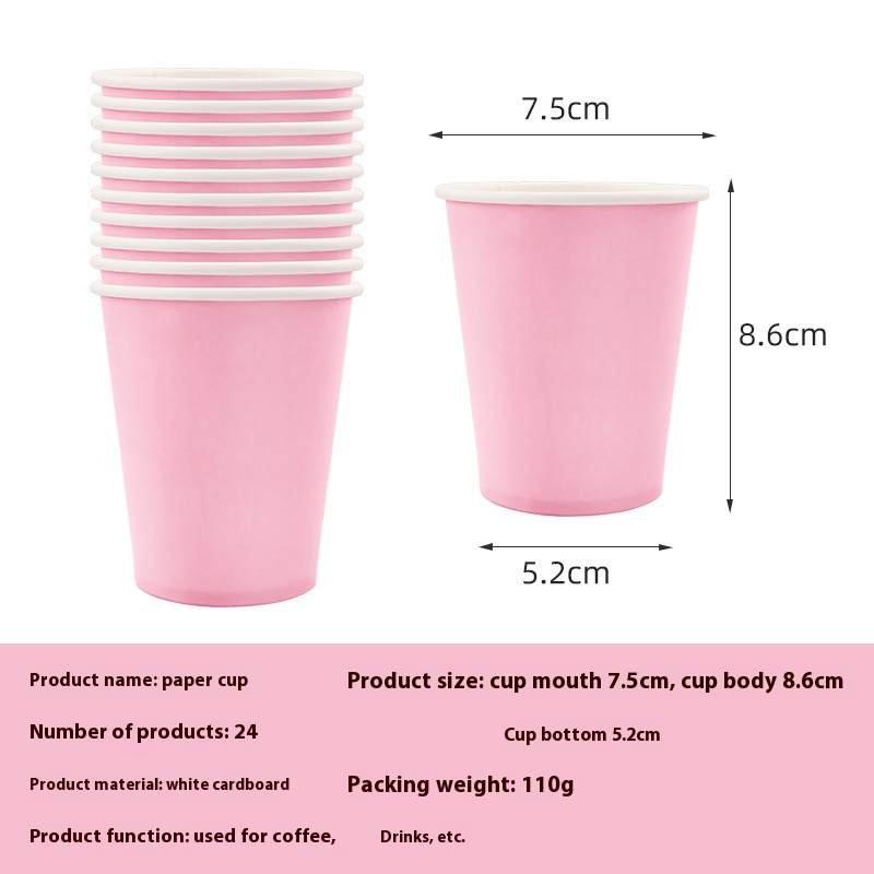 New solid color set, light pink towels, cups, paper plates, tablecloths, disposable party supplies