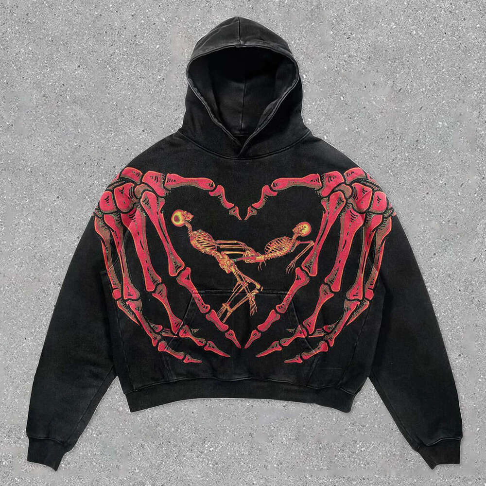 3D Printed Skull Graphic Hoodie for Men and Women in Spring and Autumn