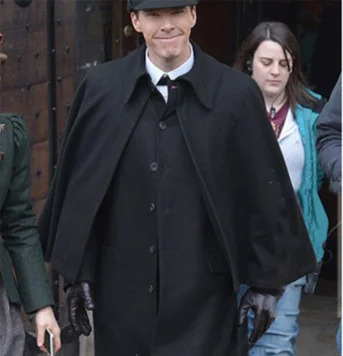 European and American mens long loose woollen coats cloaks capes wool 250106