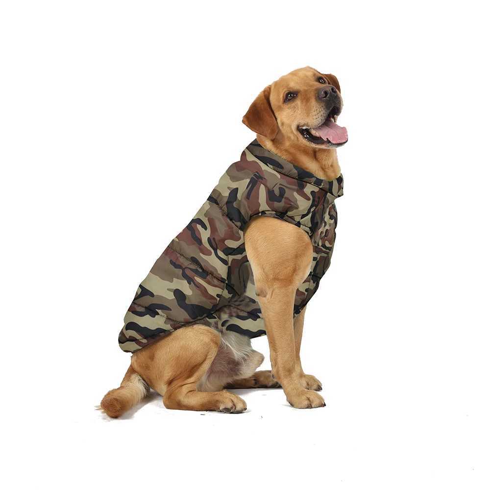 Winter Dog Clothes Coat Waterproof Puppy Cat Jacket For Large Dogs Camouflage Print Warm Windproof Pet Labrodor Apparel CostumeXJ250109