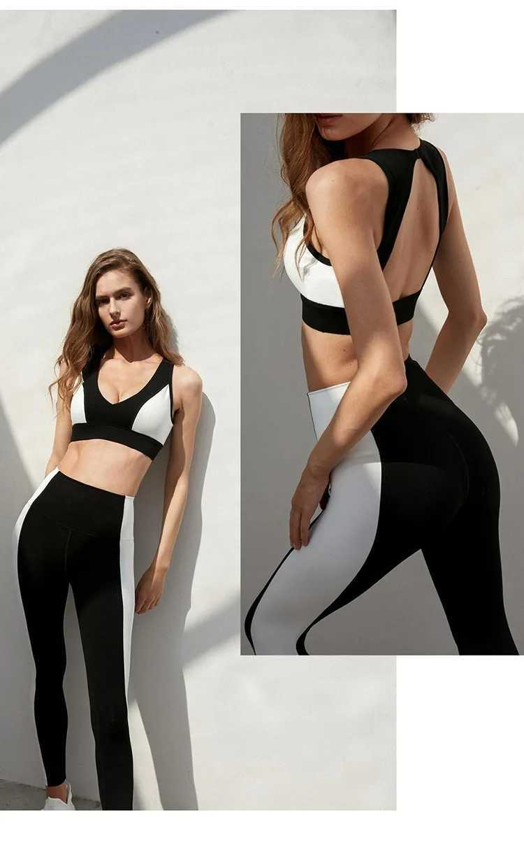 Patchwork Color Yoga Sets Women Zero-Feel High Strethy Soft Sports Suits Two Piece Fitness Tracksuits Female ActivewearXJ250109
