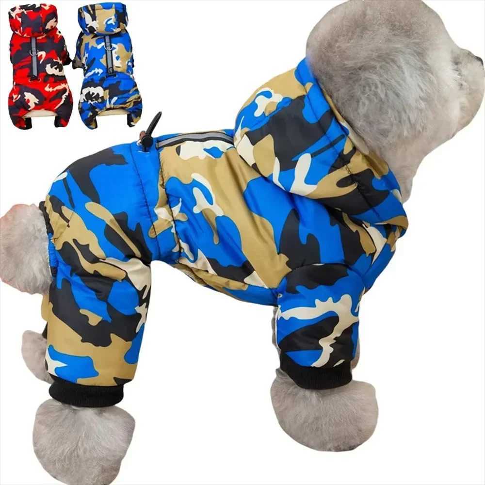 Camouflage Pet Snowsuit Puppy Down Coat Cotton Jacket Waterproof Warm Dog Jumpsuit Winter Pet Clothes for Small Dogs Cat OutfitXJ250109