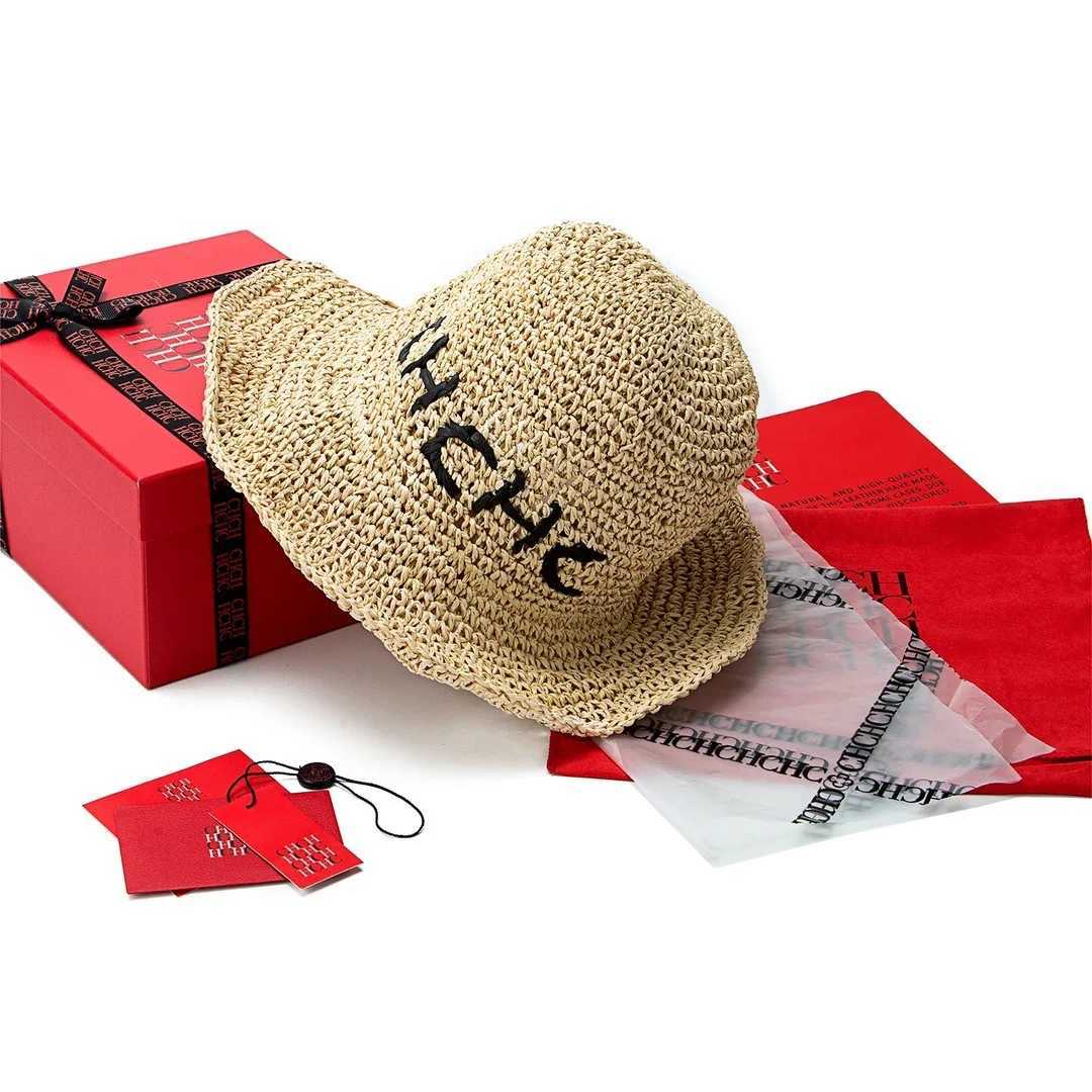 CILMI HARVILL CHHC Gift Box Packaging Hot Selling Exquisite Womens Lafite Straw Hat Mens Adjustable Gift Beach Sunset X250109