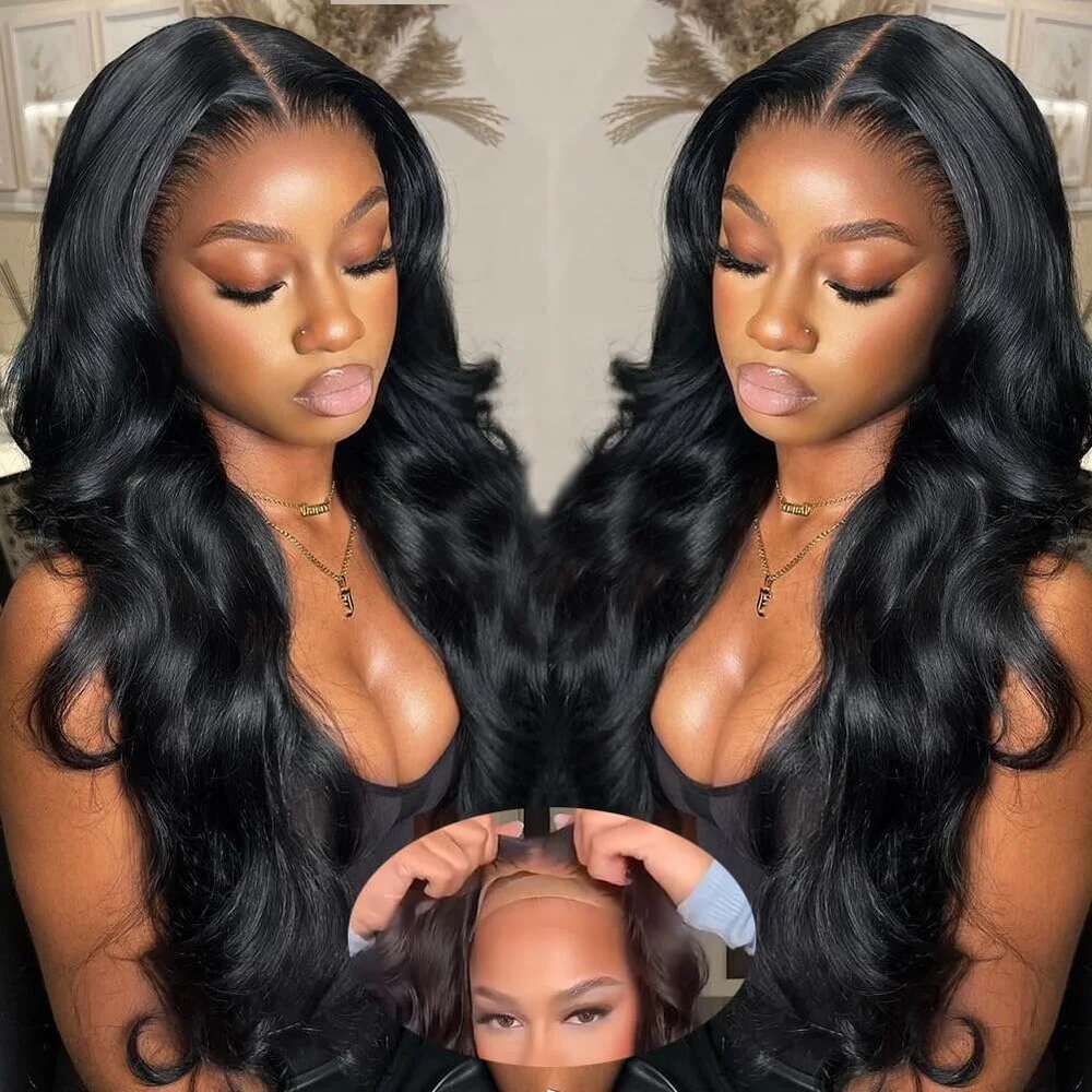 Glueless Wig Human Ready To Wear Preplucked Brazilian Hair Body Wave 5X5 Lace Frontal Wigs For Women Pre Cut No Glue 100%