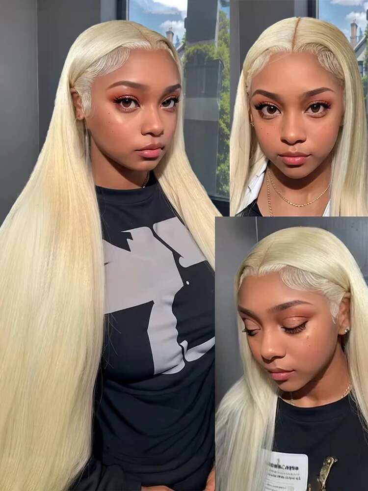 30 40 inch 613 Honey Blonde Straight 13x4 Lace Wigs Human Hair Glueless 5x5 Closure Brazilian Hd 13x6 Front Wig PrePlucked