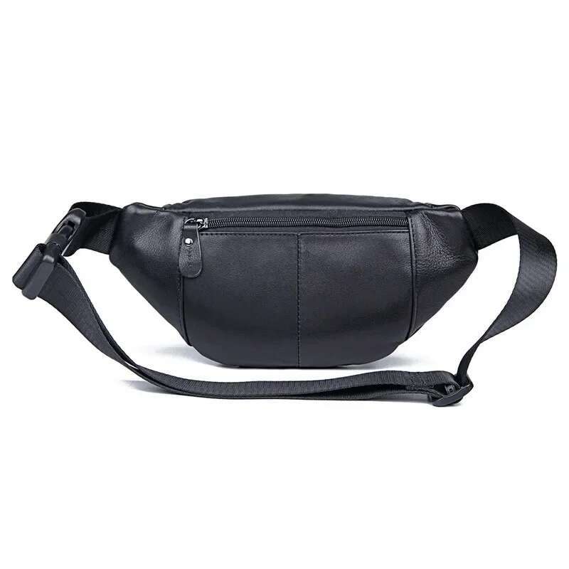 Casual Packs Genuine Waist Bag Men Women Real Cow Leather Fanny Pack Belt Bum/Hip Male Female Cross Body