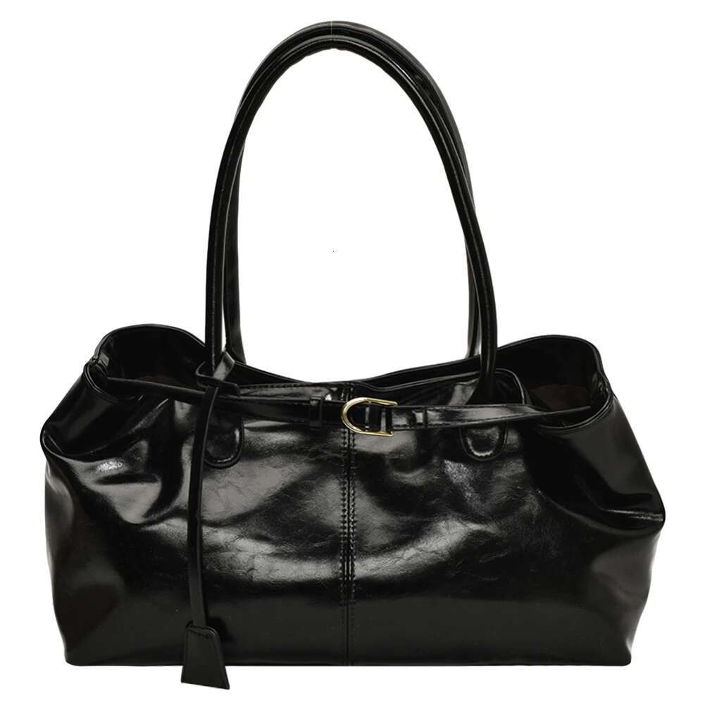PU Leather Tote Slouchy Hobo Handbag Retro Shoulder Fashion Top Handle Bag For Women Work Shopping Travel