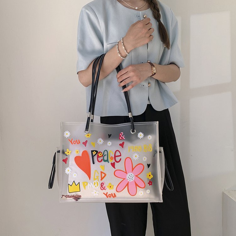 Jelly Handbags: Versatile Clear Tote - Large Capacity Fashion Shoulder Bag Spring & Summer, Lightweight For Daily Use New Free Delivery Designer Bag