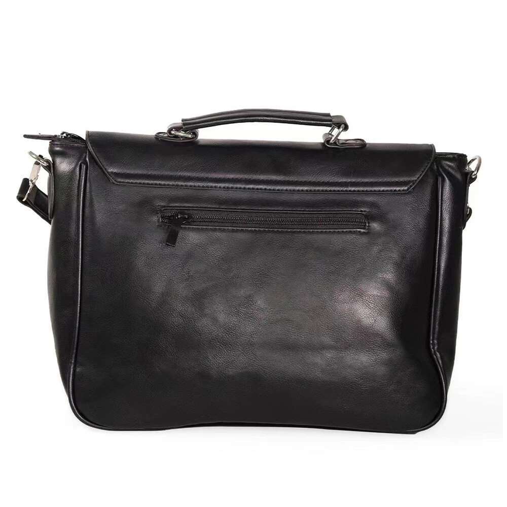 Annmouler Large Capacity Gothic Skull Handbag Designer Women Punk Tote Y2k Crossbody Bag With Long Strap Emed Briefcase