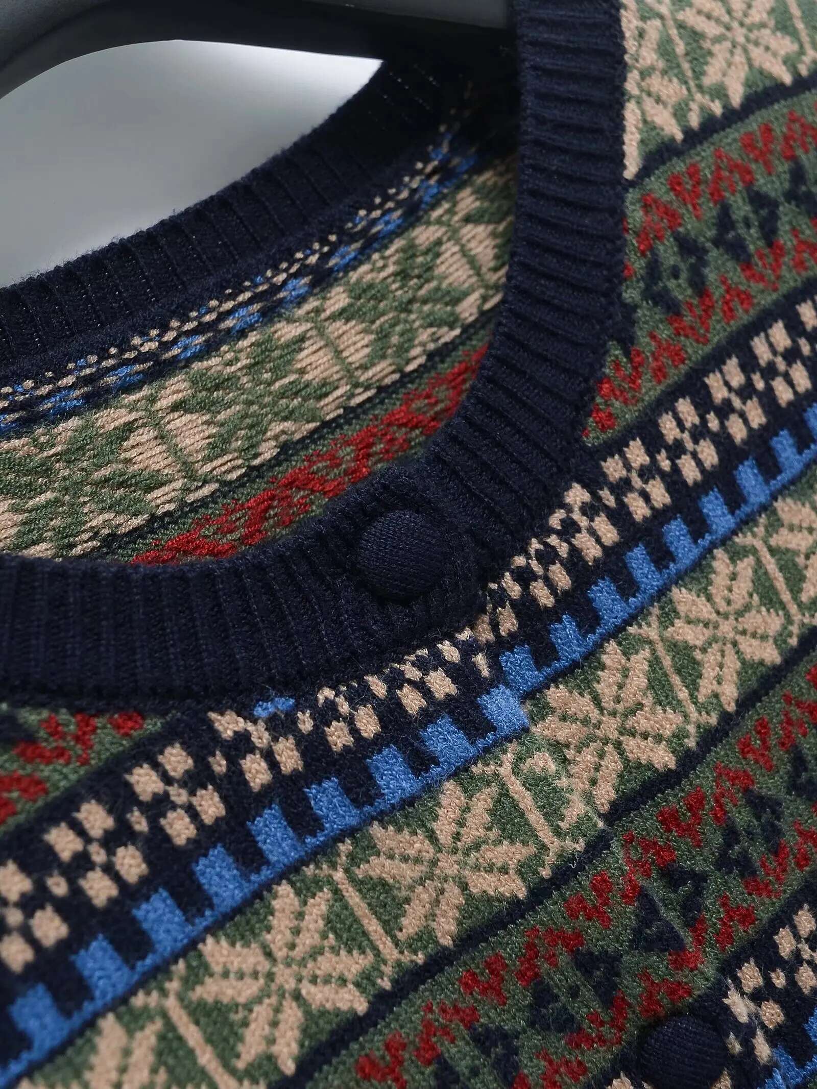 Trafza-Women Fair Isle O-Neck Buttons Knitted Cardigan New 2025 Fashion Spring Casual Festivities Holiday Slim Sweater