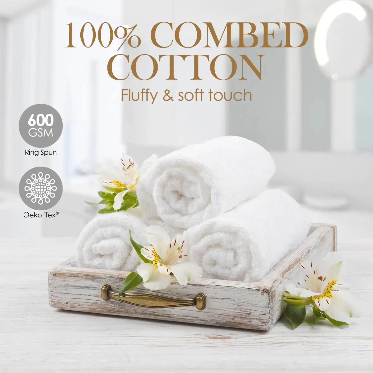 Towel Premium White Washcloths for el Spa Bathrooms Cotton Face Towels 12 Pack el Quality Looped Terry 250110