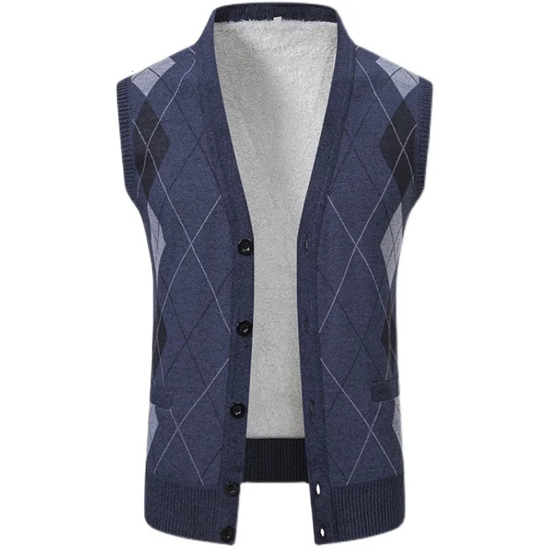 2024 Autumn Men Sweater Vests Waistcoats High Quality Male Business Casual Sleeveless Sweaters Winter Outwear 4X 250107