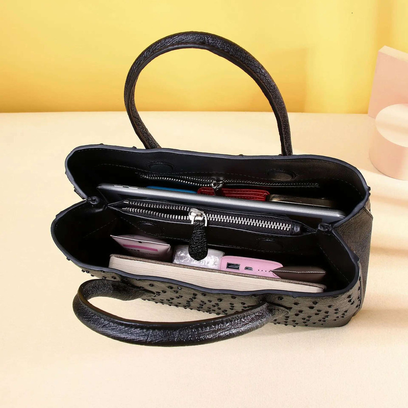 2024 New Fashion Ostrich Pattern Women Handbag European Designer Silica Gel Shoulder Bags Female Girl Brand Crossbody Bag