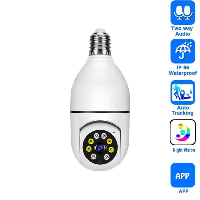 2.4G Wifi E27 bulb monitoring camera indoor 1080P AI human detection camera night vision wireless camera smart home application IP camera X250110