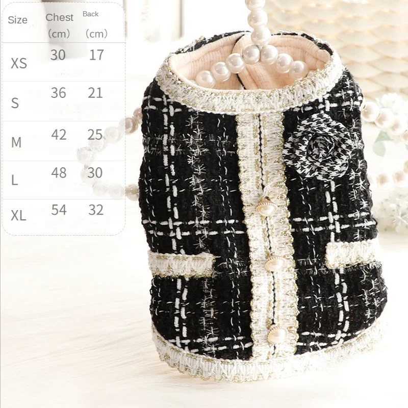 2024 Autumn Winter Pet Coat Luxury Princess Dog Dress Maltese Yorkshire Designer Dog ClothesXJ250109