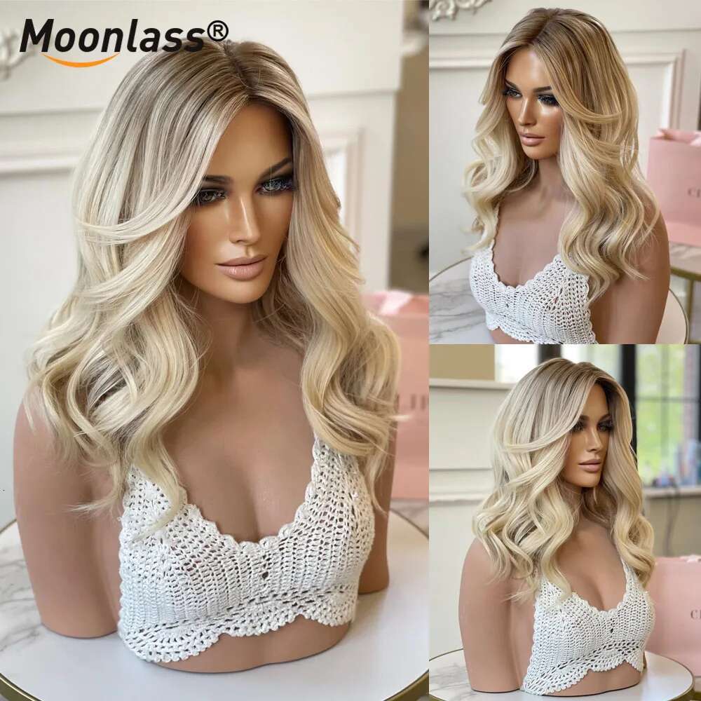 Ash 100% Human Hair 200 Density 13x6 Transparent Lace Front Wig Ombre Honey Blonde Natural Haire Remy Wigs