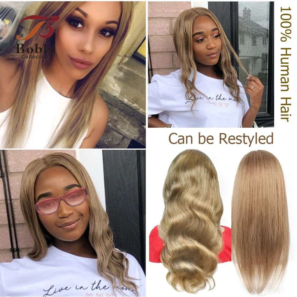 #8 Front Wig Human Hair Body Wave Ash Blonde Pre-Plucked Transparent Lace Closure Wigs for Women Free Part