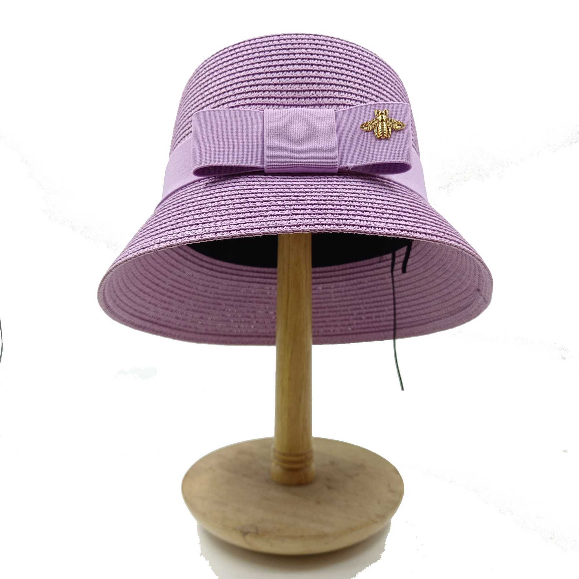 Purple Hat 2024 New Wens Sun Hat Folding Beach Hat Small Brim Travel Sunscreen Hepburn Sun Hat X250109