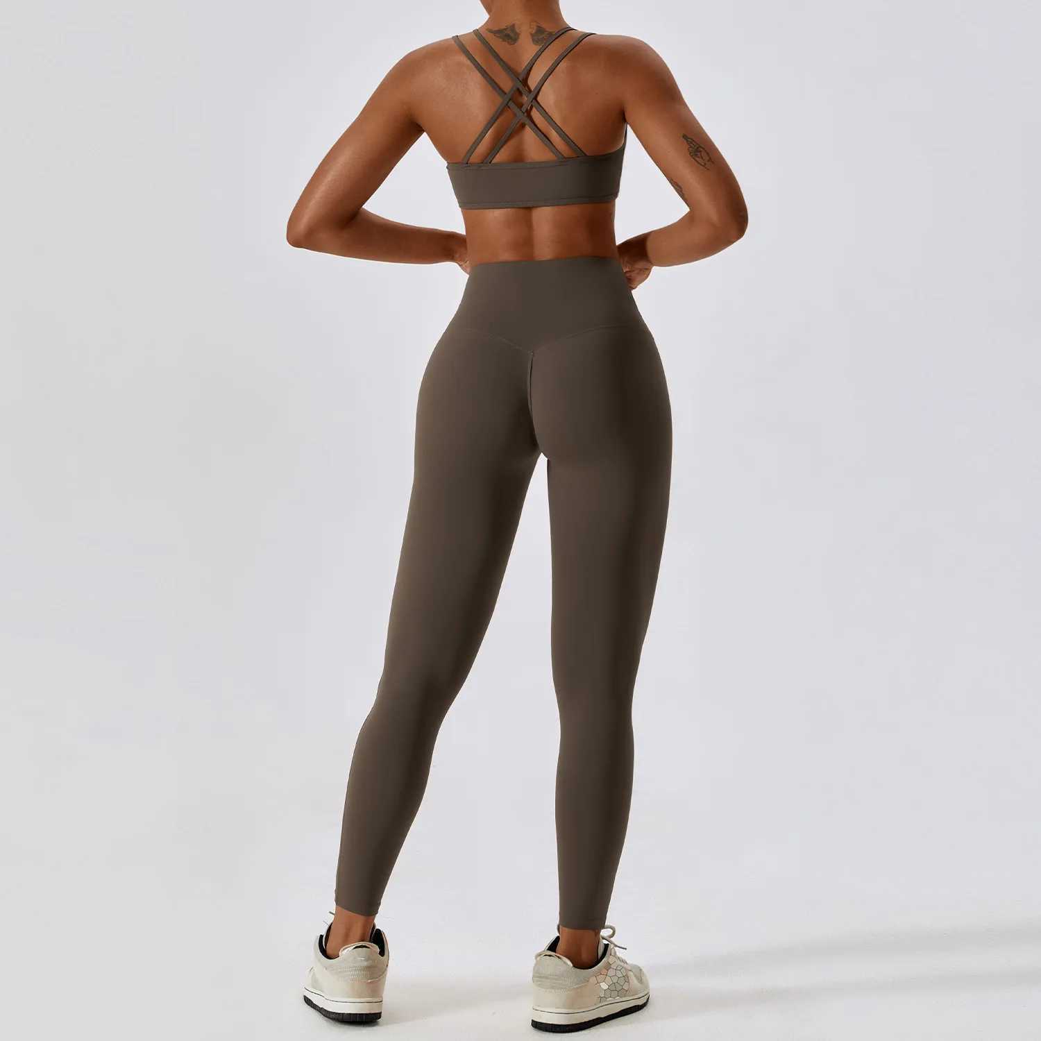 Yoga Clothing Sets Women Athletic Wear High Waist Leggings And Top Two Piece Set Seamless Gym Tracksuit Fitness Workout OutfitsXJ250109