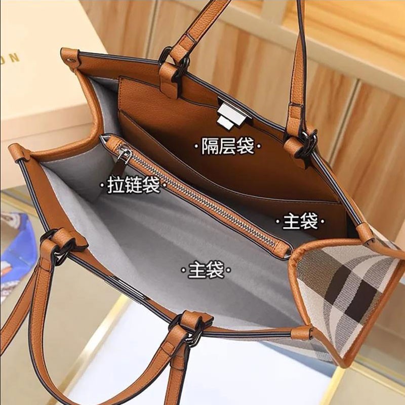 Luxury Designer PVC Leather Tote Striped Women Handbags Big Shoulder Bags Fashion Lady Purses Large Capacity Shopper Bag NO LOGO