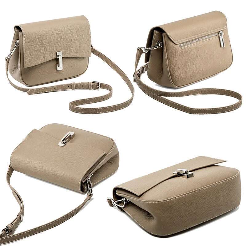 Saddle Bag For Women 2024 New Fashionable Versatile Mother Handbag Lady Genuine Leather Crossbody Girls Single Shoulder Bags