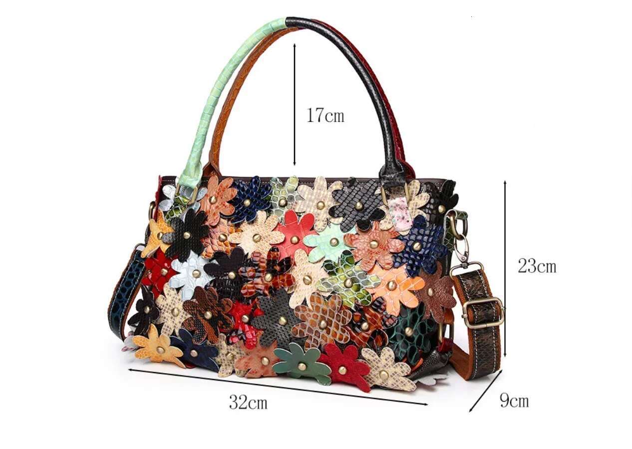 Fashion Women Real Cow Ral Handbag Girl Multicolour Bags High Quality Genuine Leather Designer Female Crossbody Bag