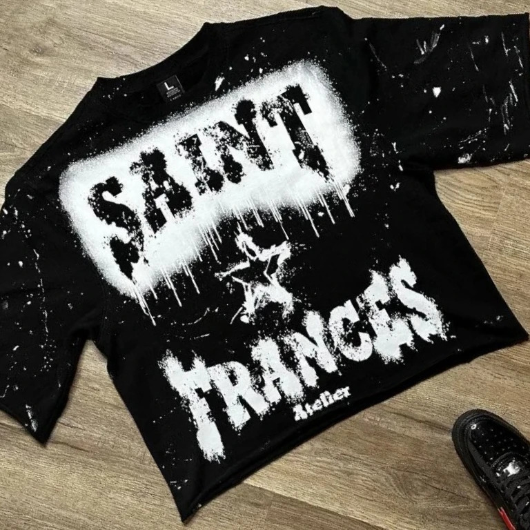 T Shirt Y2K Short Sleeve Tops Hip Hop Punk Rock Graphic Print Retro Oversized TShirt Mens Womens Round Neck 250106