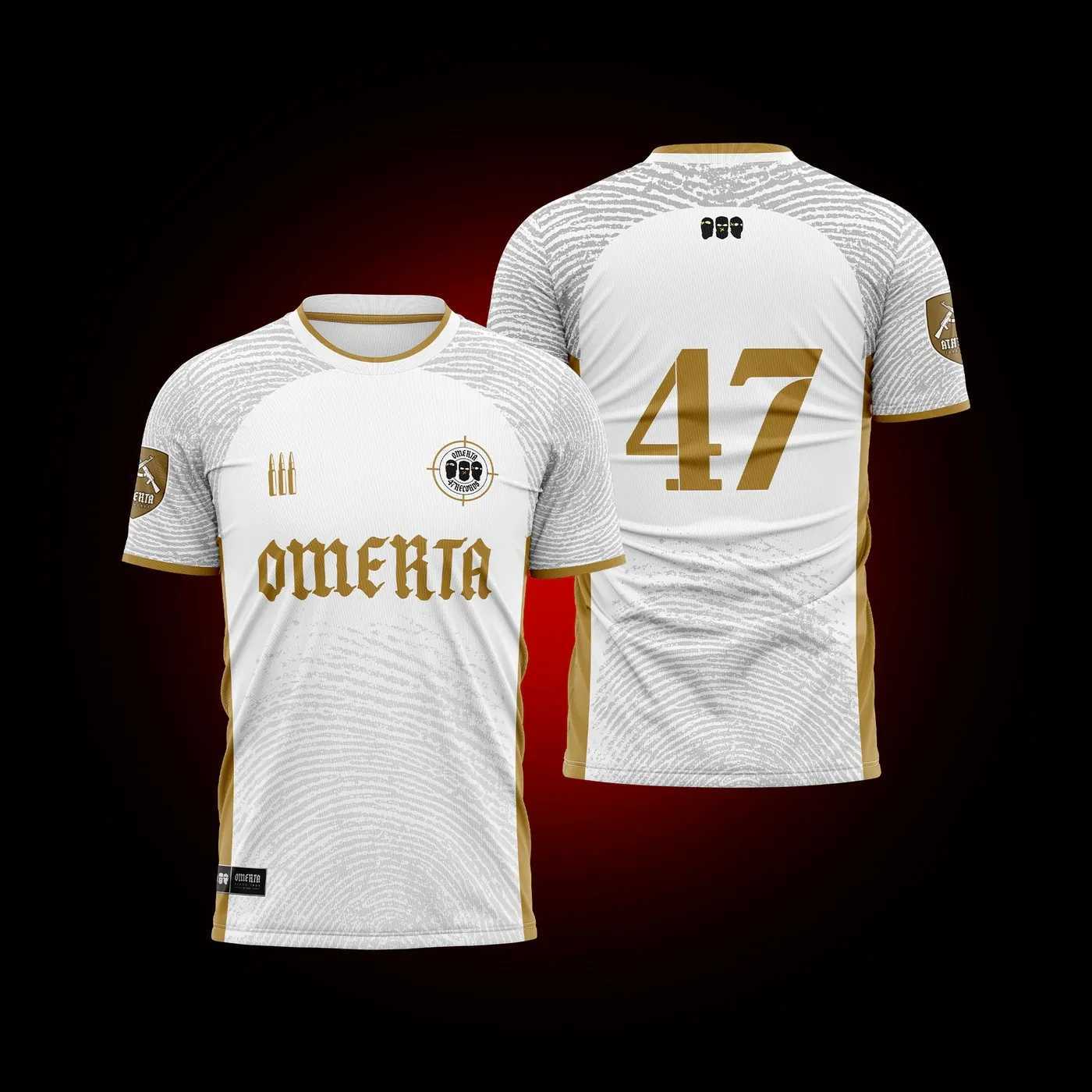 Mens T-Shirts OMERTA Bo Fans Print Breathable Jersey Outdoor Sportwear Man Short Sleeve T-Shirt Oversized Men Clothing Tops X250110