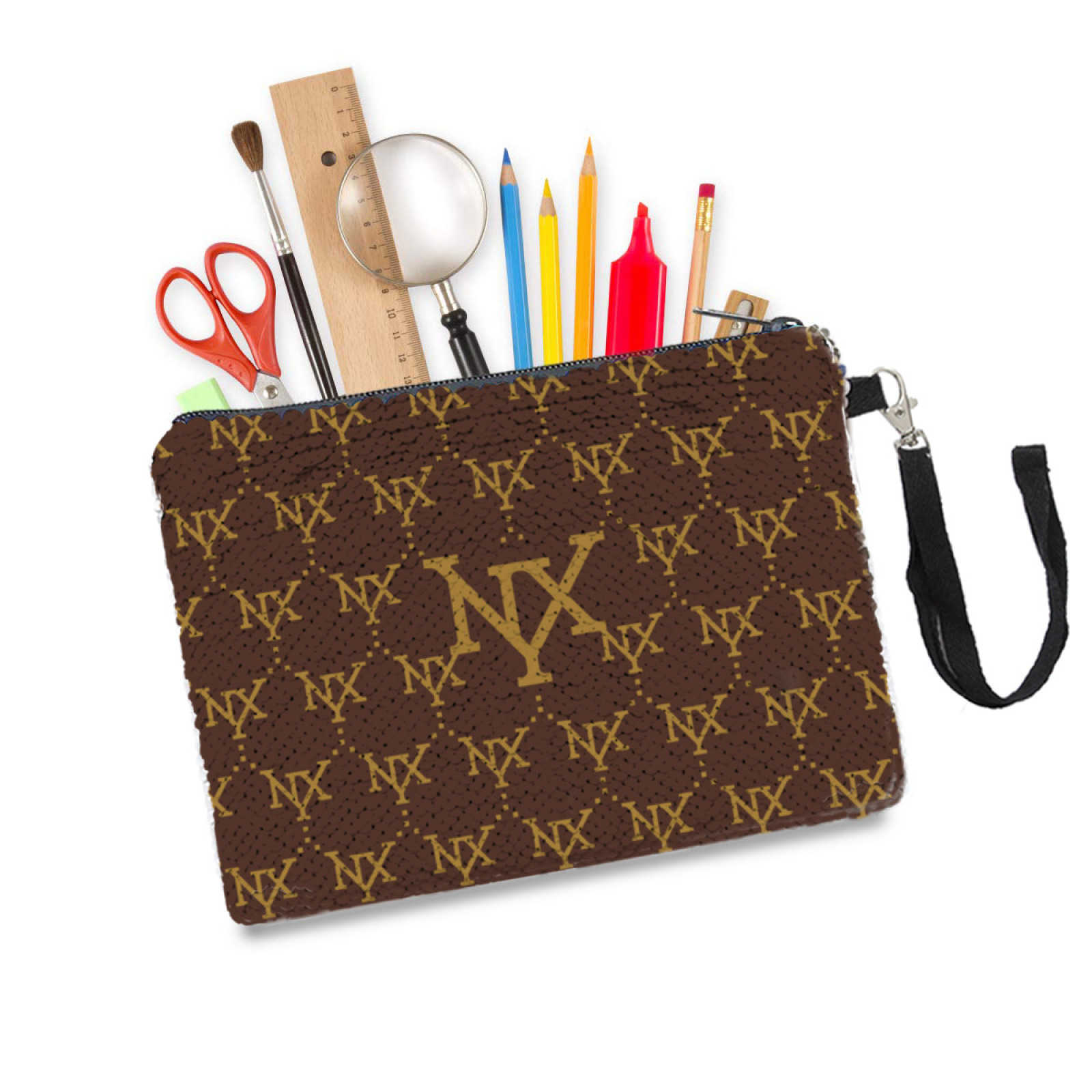 NXY Sequin Makeup Bag Ladies Travel Storage Bag Retro Women's Cosmetic Bags Design Girls Pencil Case Makeup Bag Handbags