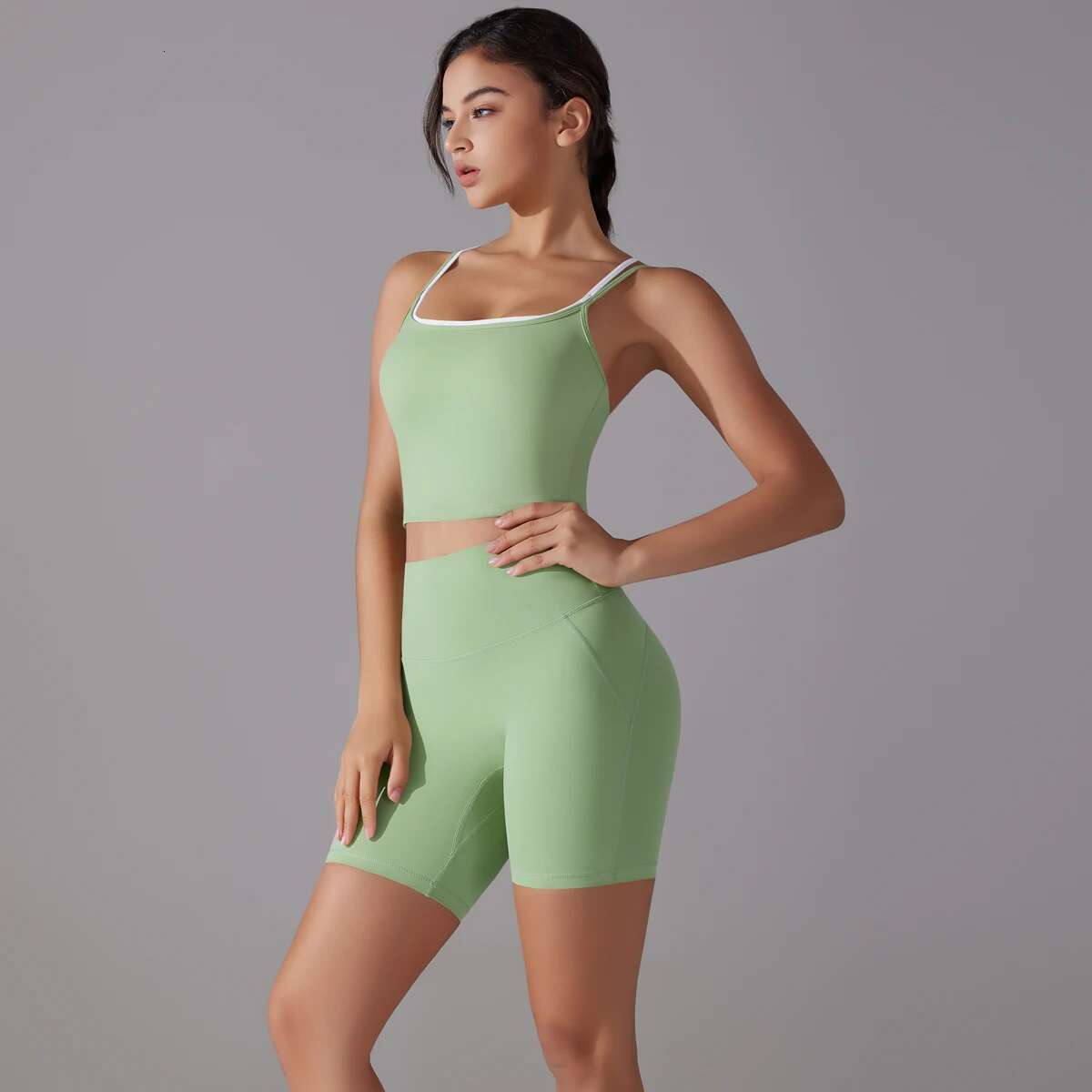 2 Piece Clothes Women 2Pcs Patchwork Sport Fiess Sports Bodysuit Suit Women's Tracksuit Yoga Set