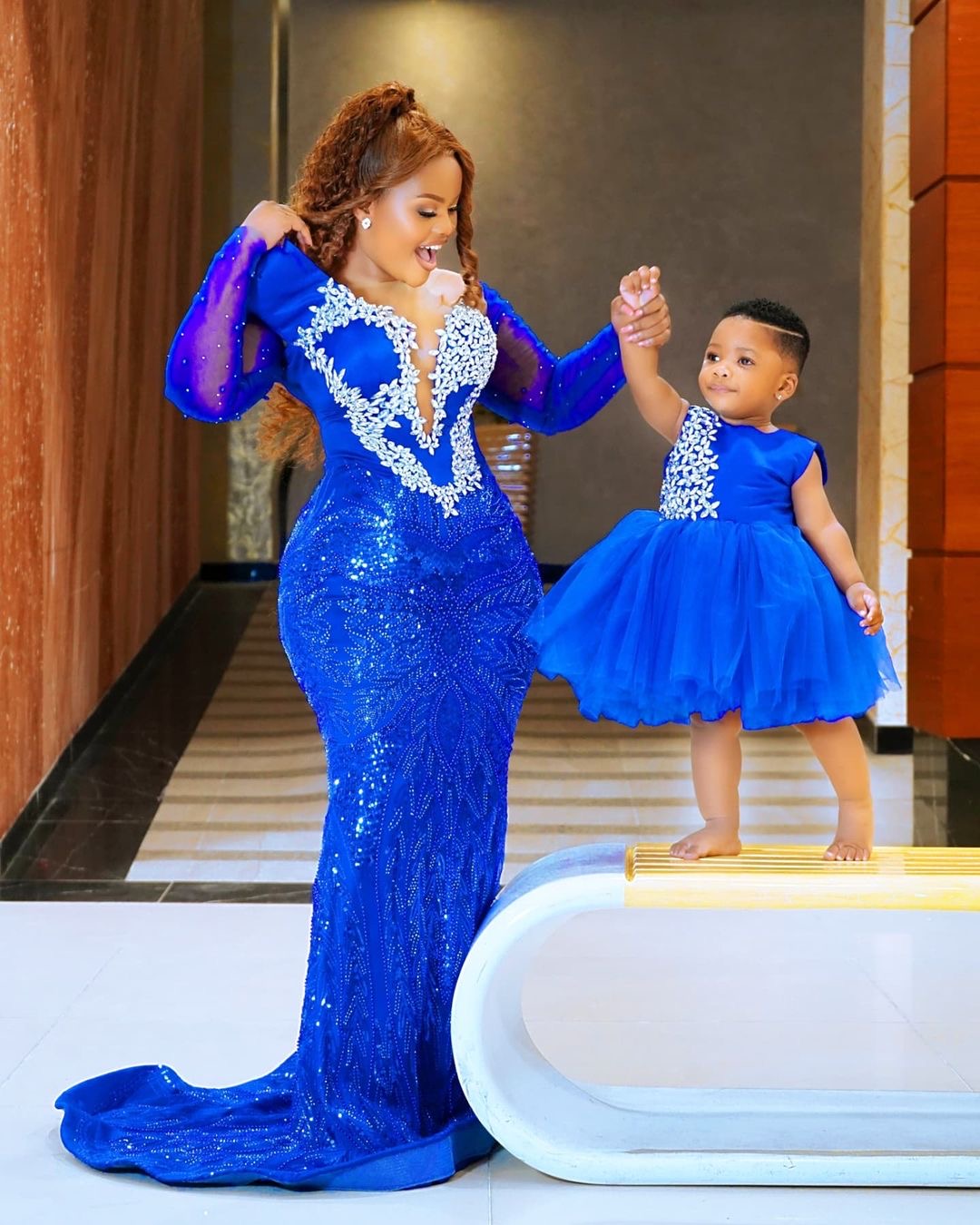 Royal Blue Mermaid Prom Dresses 2025 Sequined Rhies Full Sleeves Evening Formal Party Second Birthday Engagement Gowns Plus Size Dress For Special Ocn