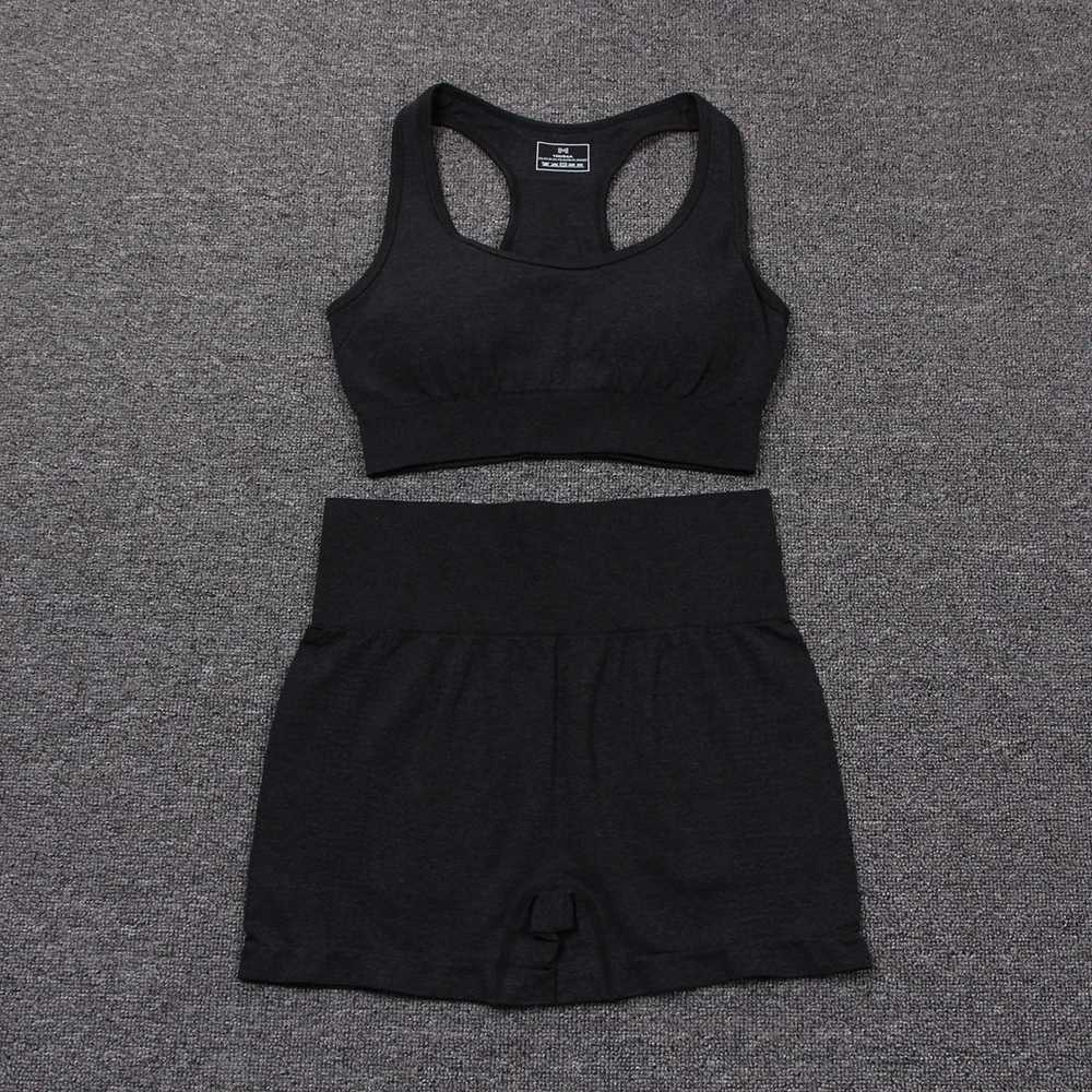 9 Colors Seamless Yoga Set Sport Set Women Fitness Gym Clothing Padded Sports Bra High Waist Gym Shorts Gym Set Sports SuitsXJ250109