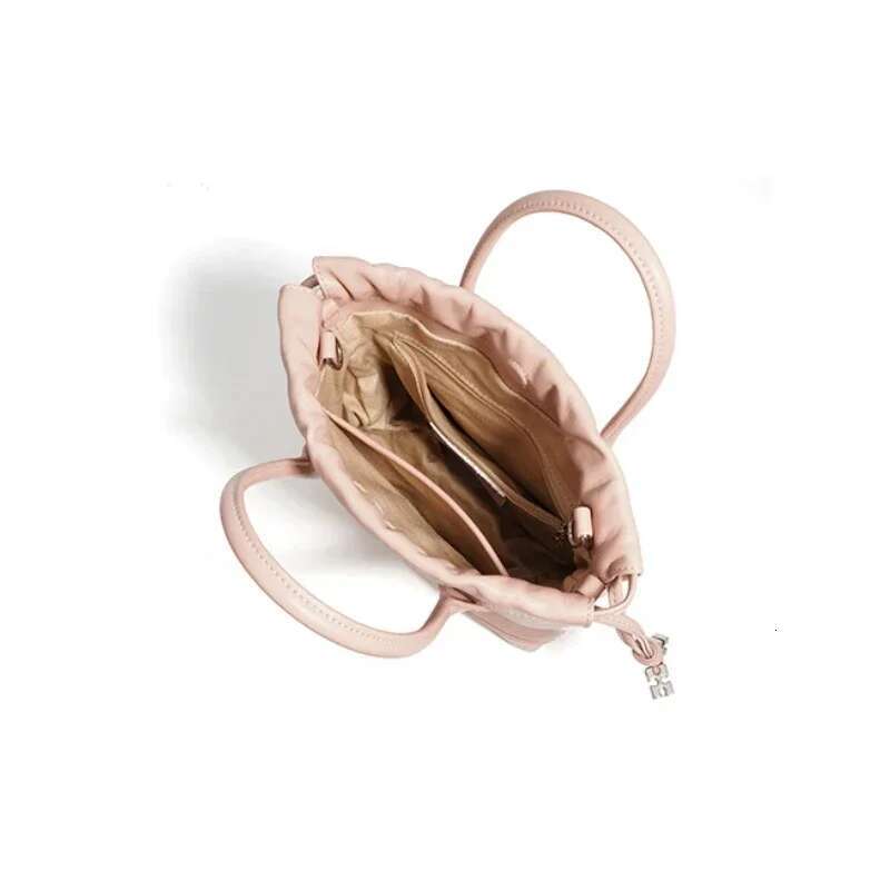 Women Genuine Leather Crossbody Bag Casual Small Female Shoulder Messenger Bags 2024 New Girls Drawstring Handbags Purse