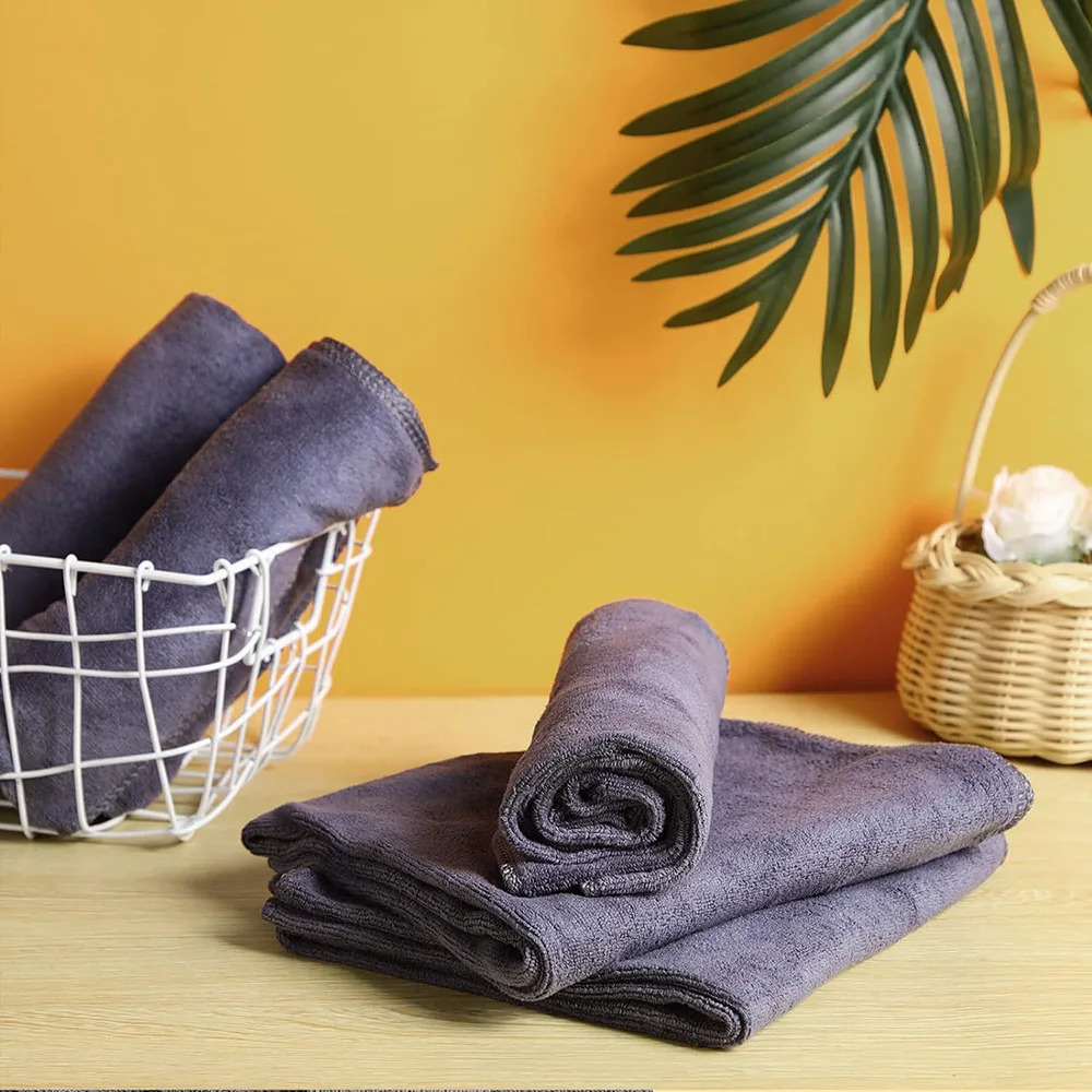 Towel 12 x 28 inchs Bleach Proof Salon Towels Microfiber Absorbent Salon Hand Towels for Gym Bath Spa Shaving Shampoo Home Hair Drying 250110