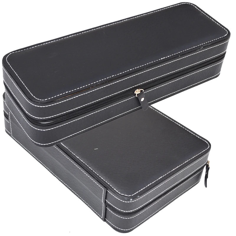 24681012 Slot Watch Box Portable Travel Zipper PU Leather Storage Case Display for Business Trips and Gifts 250109