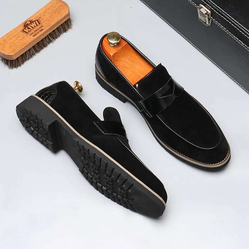 Fashion Men's Casual Leather Shoes Men Classic British Style Penny Loafers Moccasins Mens Party Wedding Outdoor Driving Flats