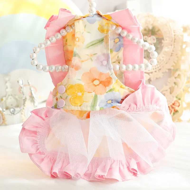 Dog Clothes Spring/Summer Thin Cat Princess Skirt Bobo Ice Traction Lolita Small Dog Teddy PetXJ250109