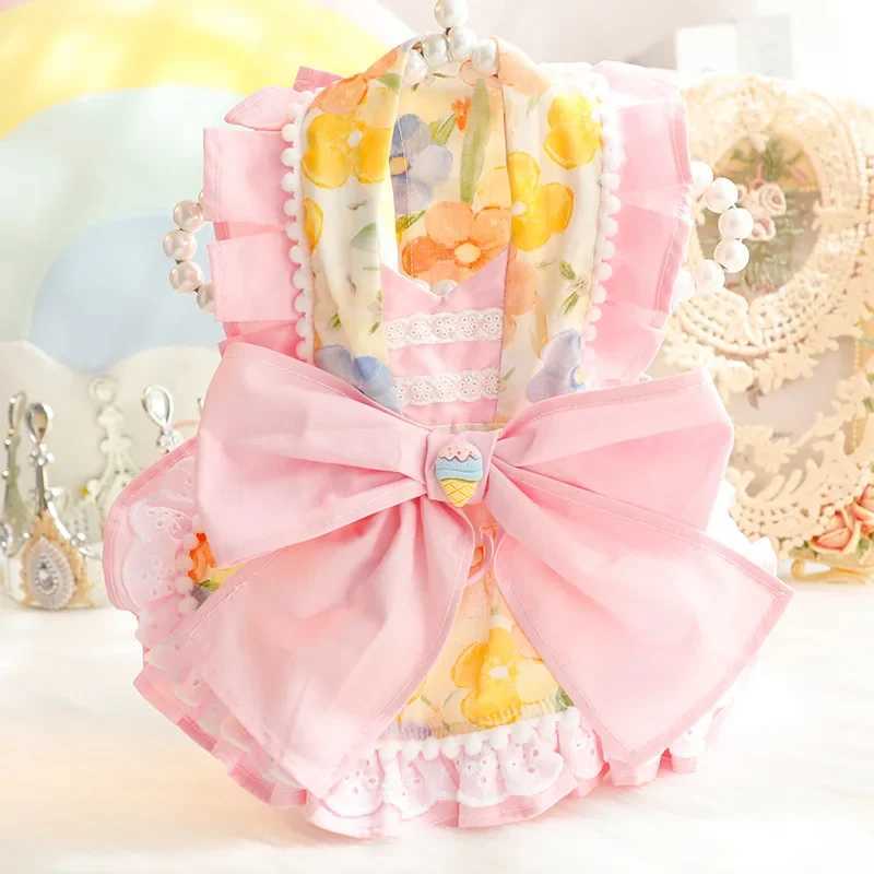 Dog Clothes Spring/Summer Thin Cat Princess Skirt Bobo Ice Traction Lolita Small Dog Teddy PetXJ250109