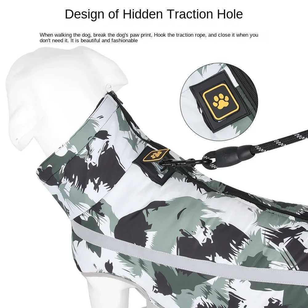 Waterproof Dogs Clothes Reflective Pet Coat For Big Dogs Winter Warm Fleece Large Dog Coats and Jackets Pet ClothingXJ250109