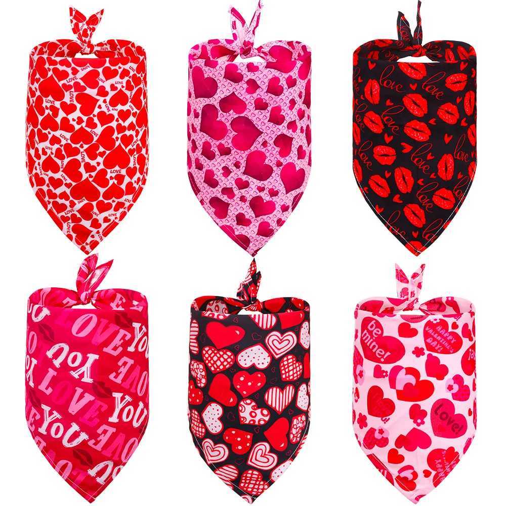 100pcs Valentines Day Dog Bandanas Dog Accessories for Small Large Dog Bandanas Scarf Bibs Love Pet Grooming SuppliesXJ250109
