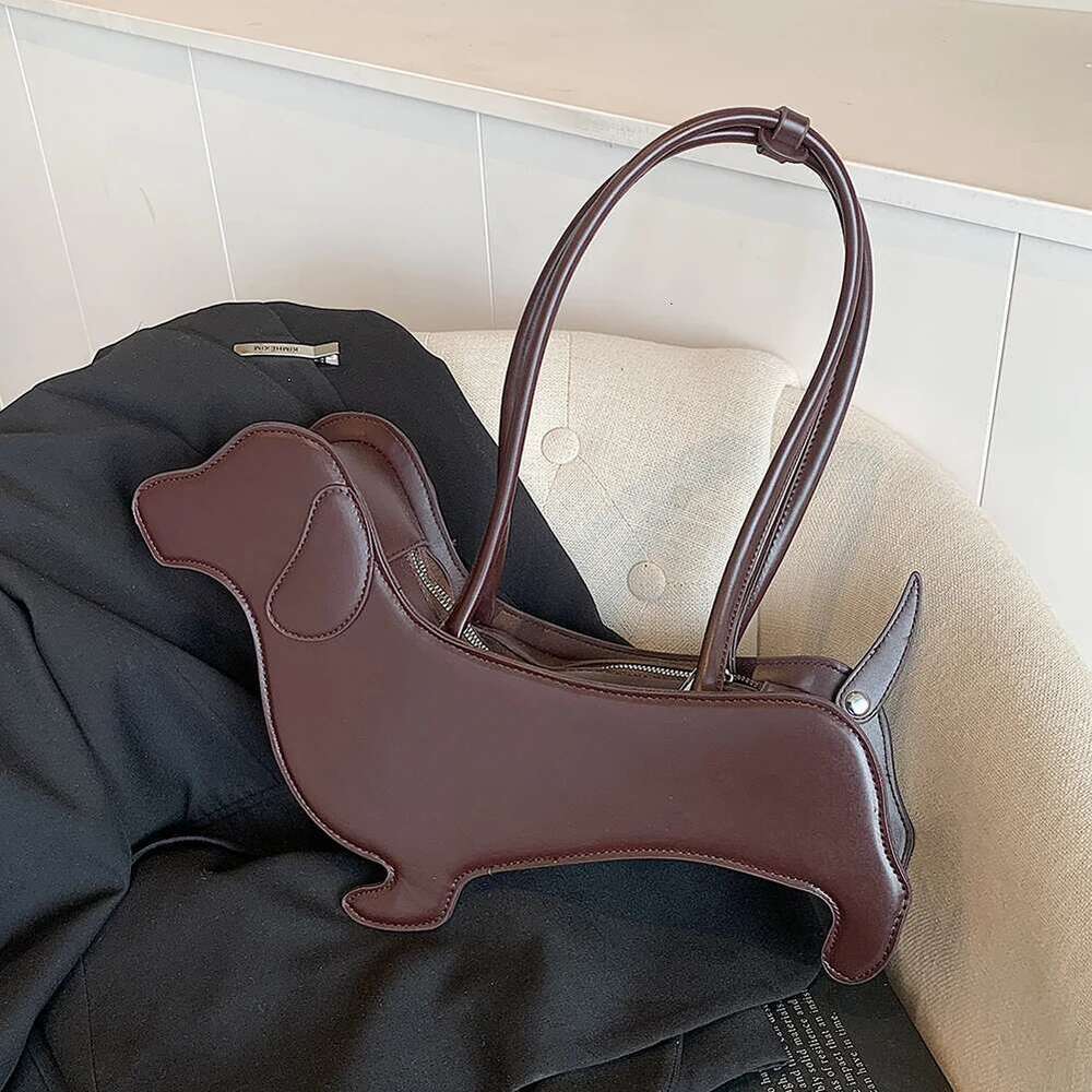 Women's Bags handbag Cartoon Dog Shaped Shoulder PU Leather Handbag Unique Novelty Purse Designer Evening Party Bag for Women Girls