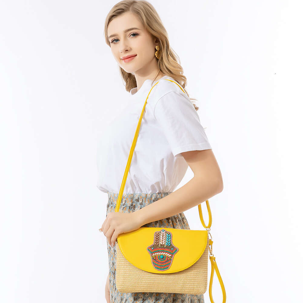 Summer Grass Handheld High Grade Exquisite Woven Crossbody Shoulder Bag Women's