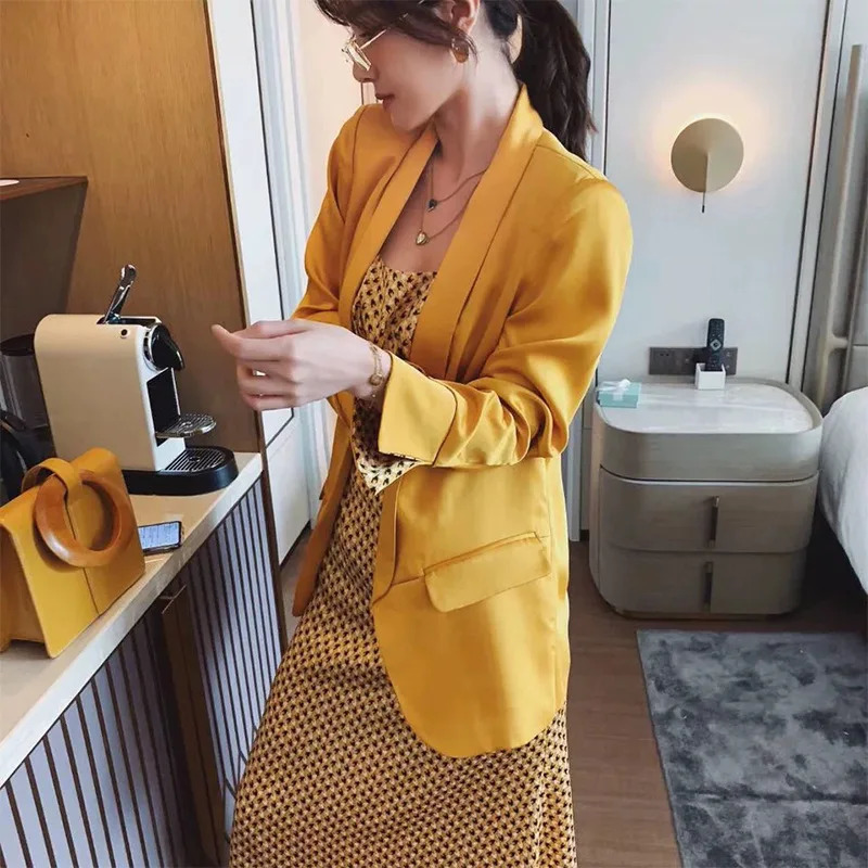 oversized womens summer cool casual suit jacket paired with printed suspender skirt n two piece set for women 250106