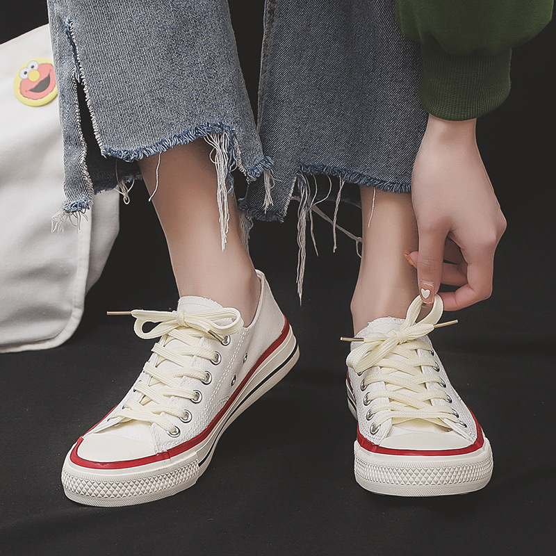 Douchuan Autumn New Canvas Shoes Women's Trendy Couple Casual Shoes Youth Board Shoes Women's Shoes Wholesale Large Sizes